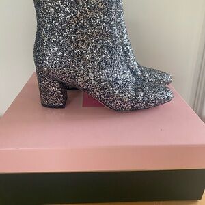 Kate Spade Glitter Heeled Junelle Boots size 6.5